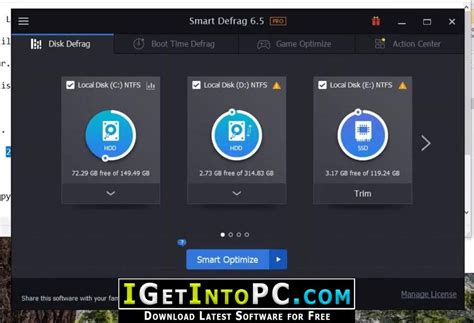 IObit Smart Defrag Pro Free Download
